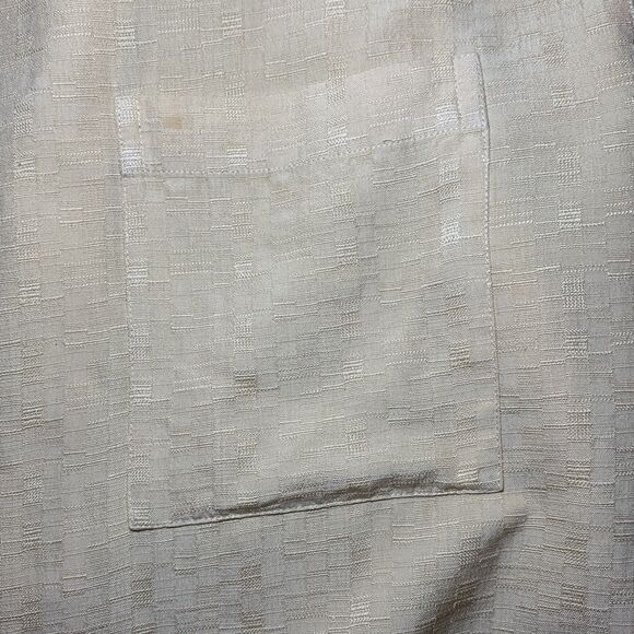 Brandini 100% Silk Mens Short Sleeve Shirt Preppy Formal Vacation Size Large - Picture 4 of 15